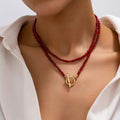 Roja 2 Piece Bohemian Beaded Necklace