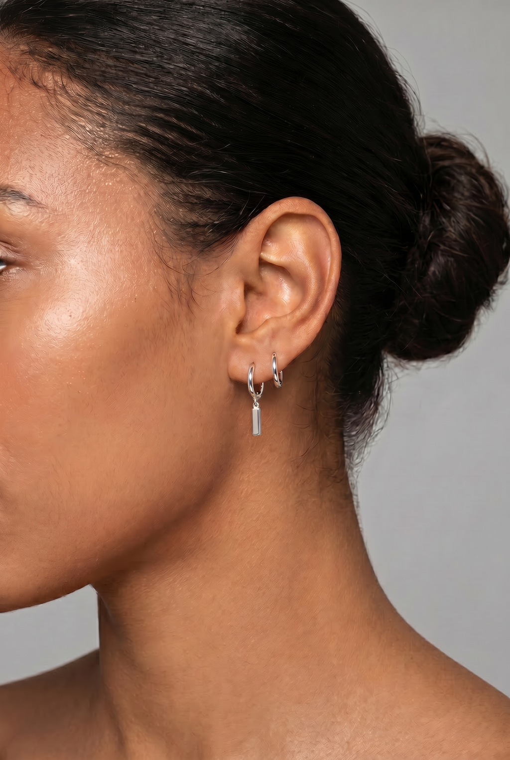 Tanya Hoop Bar Earrings
