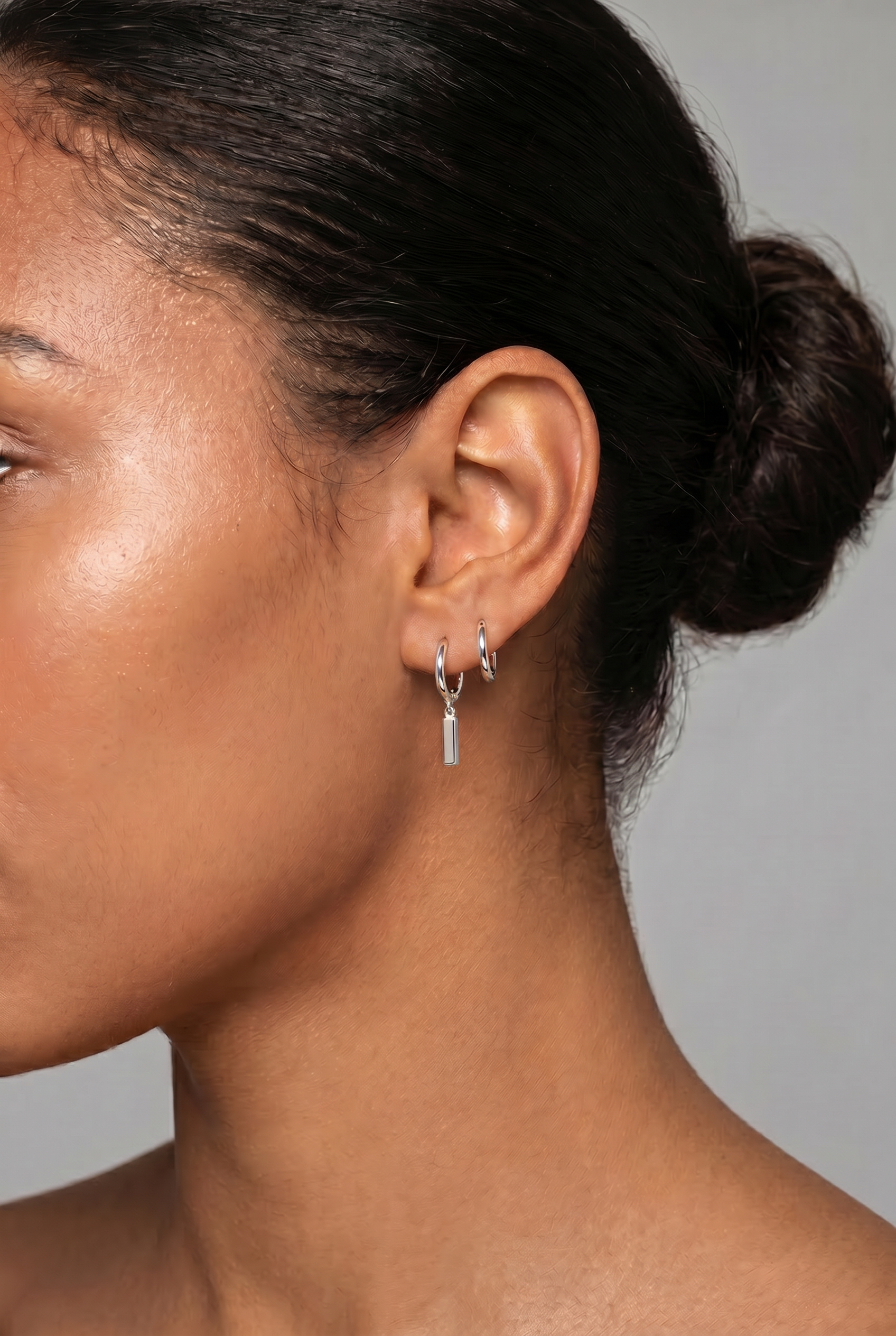 Tanya Hoop Bar Earrings