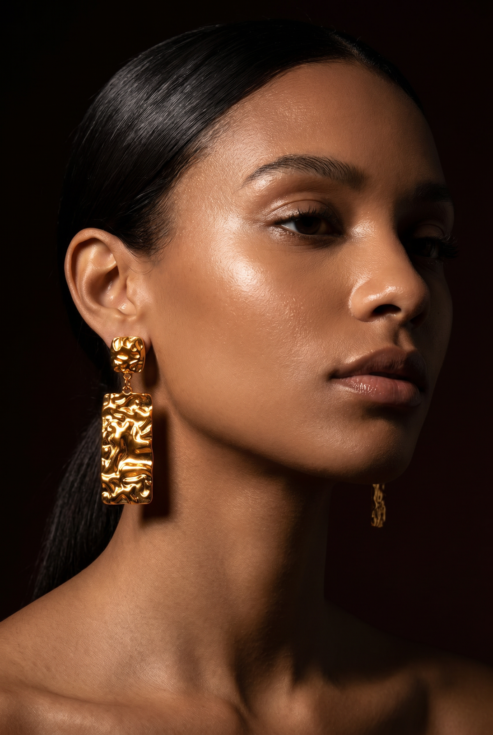 Rhea Textured Geometric Earrings