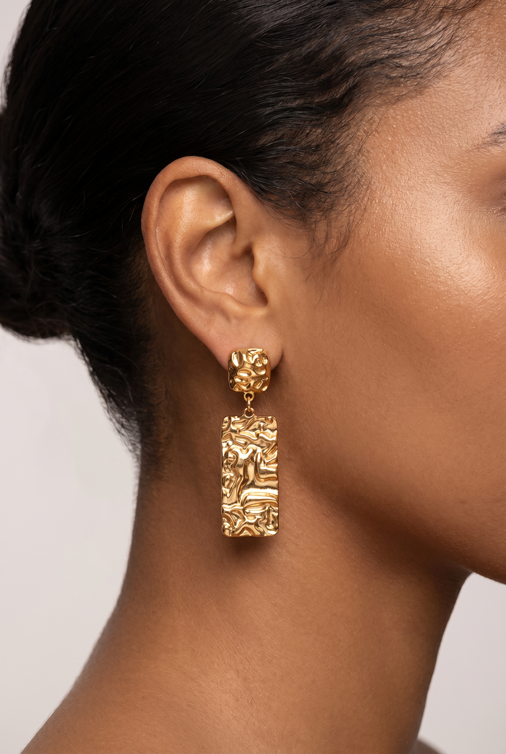 Rhea Textured Geometric Earrings