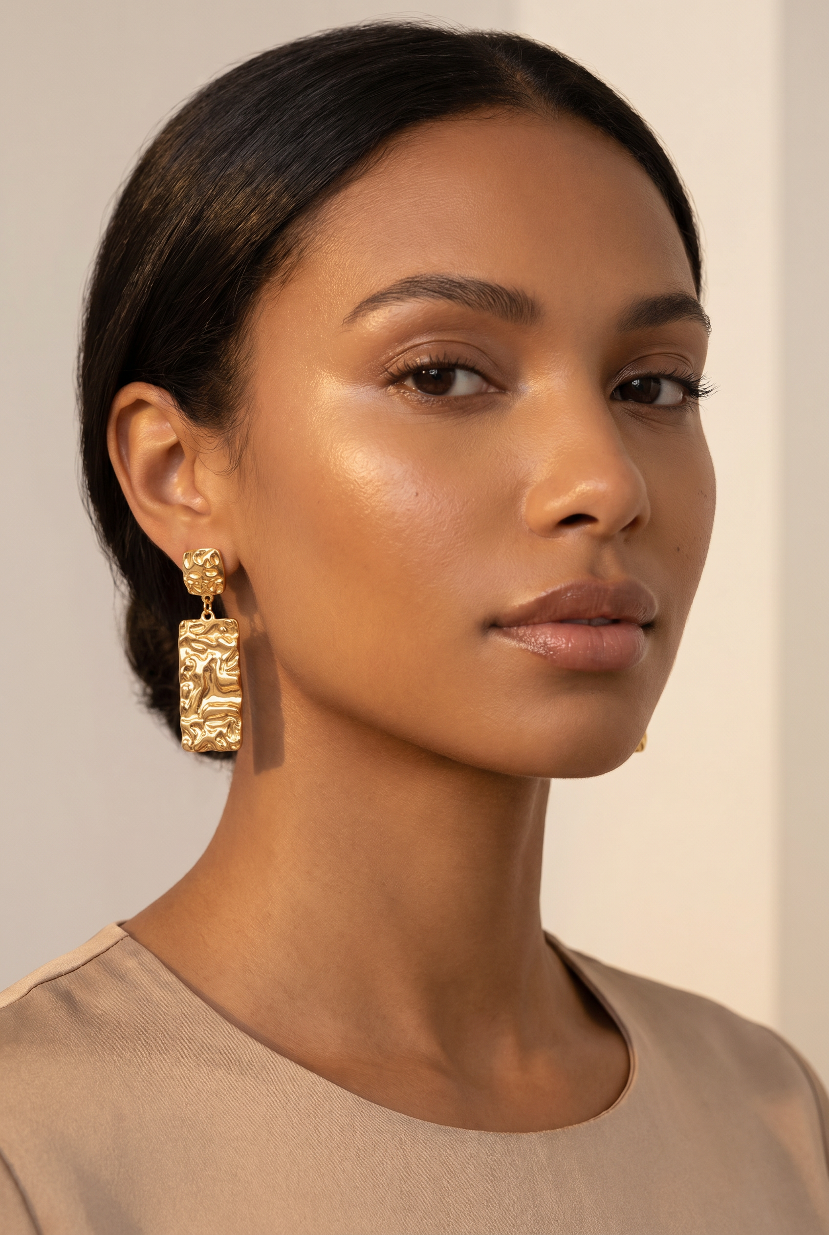 Rhea Textured Geometric Earrings