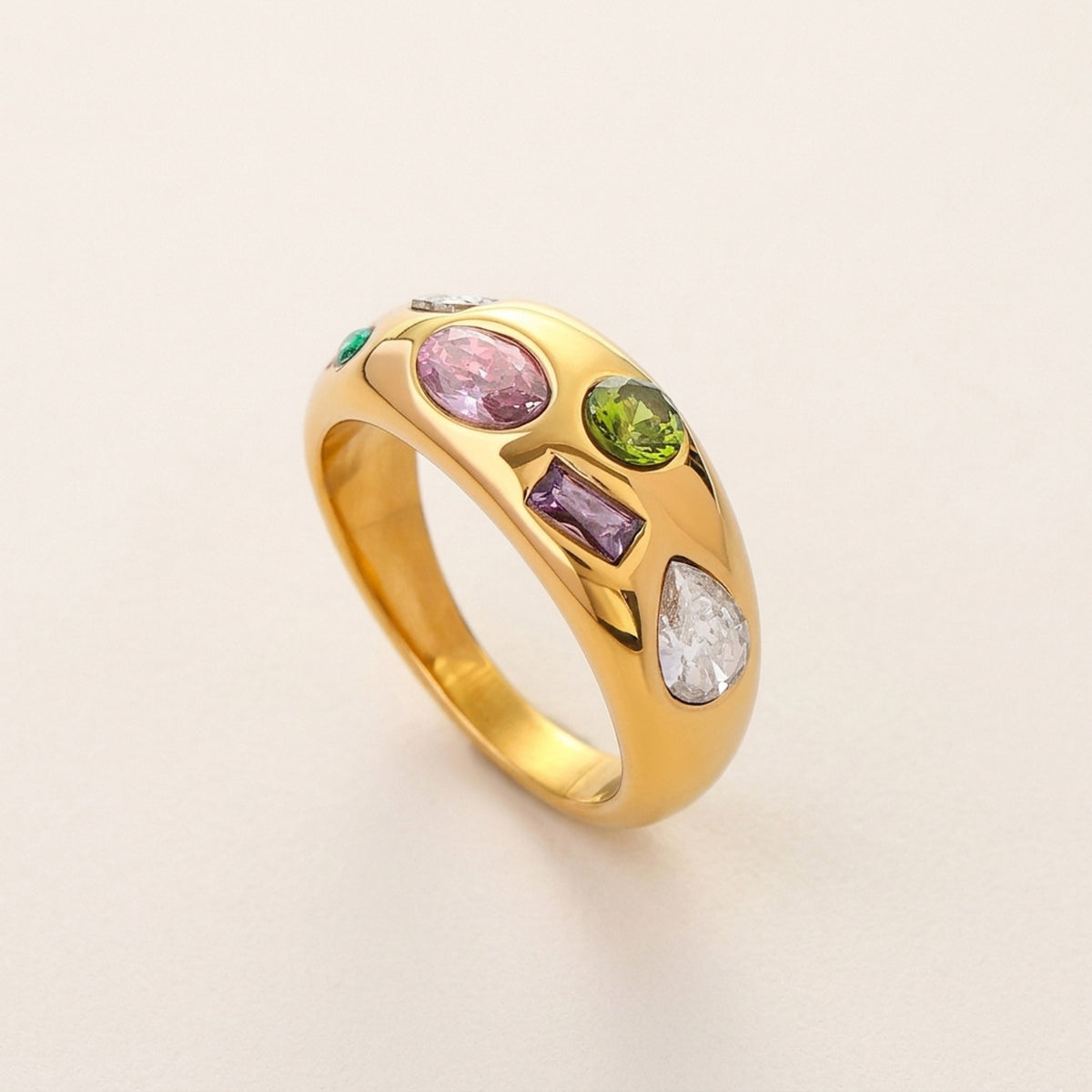 Cairo Multi-Gem Chunky Ring