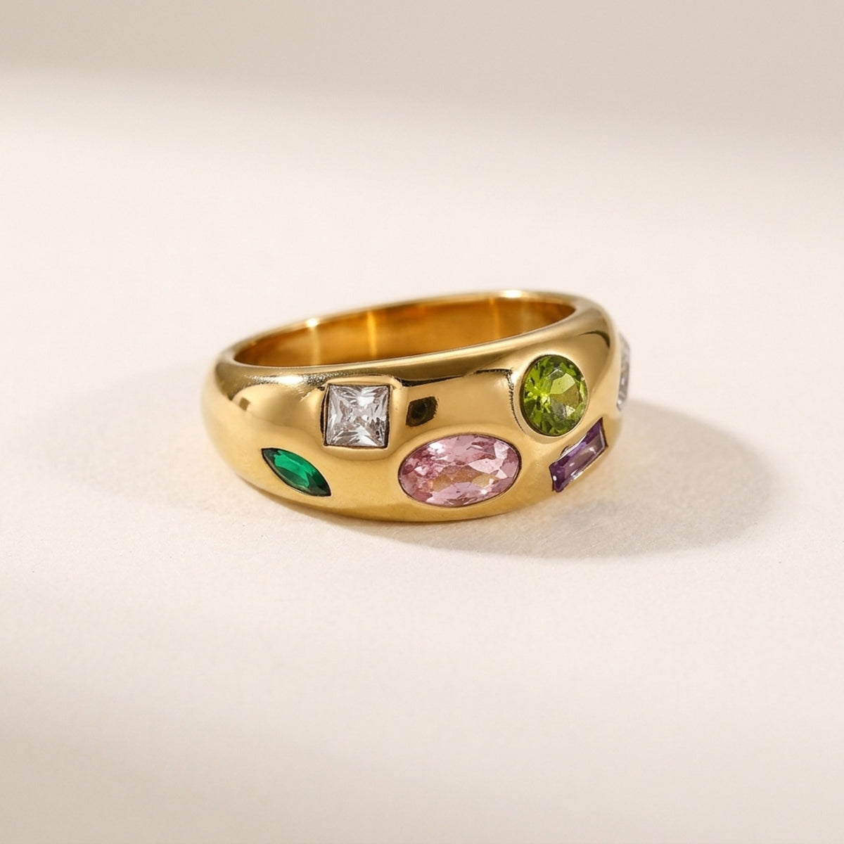 Cairo Multi-Gem Chunky Ring