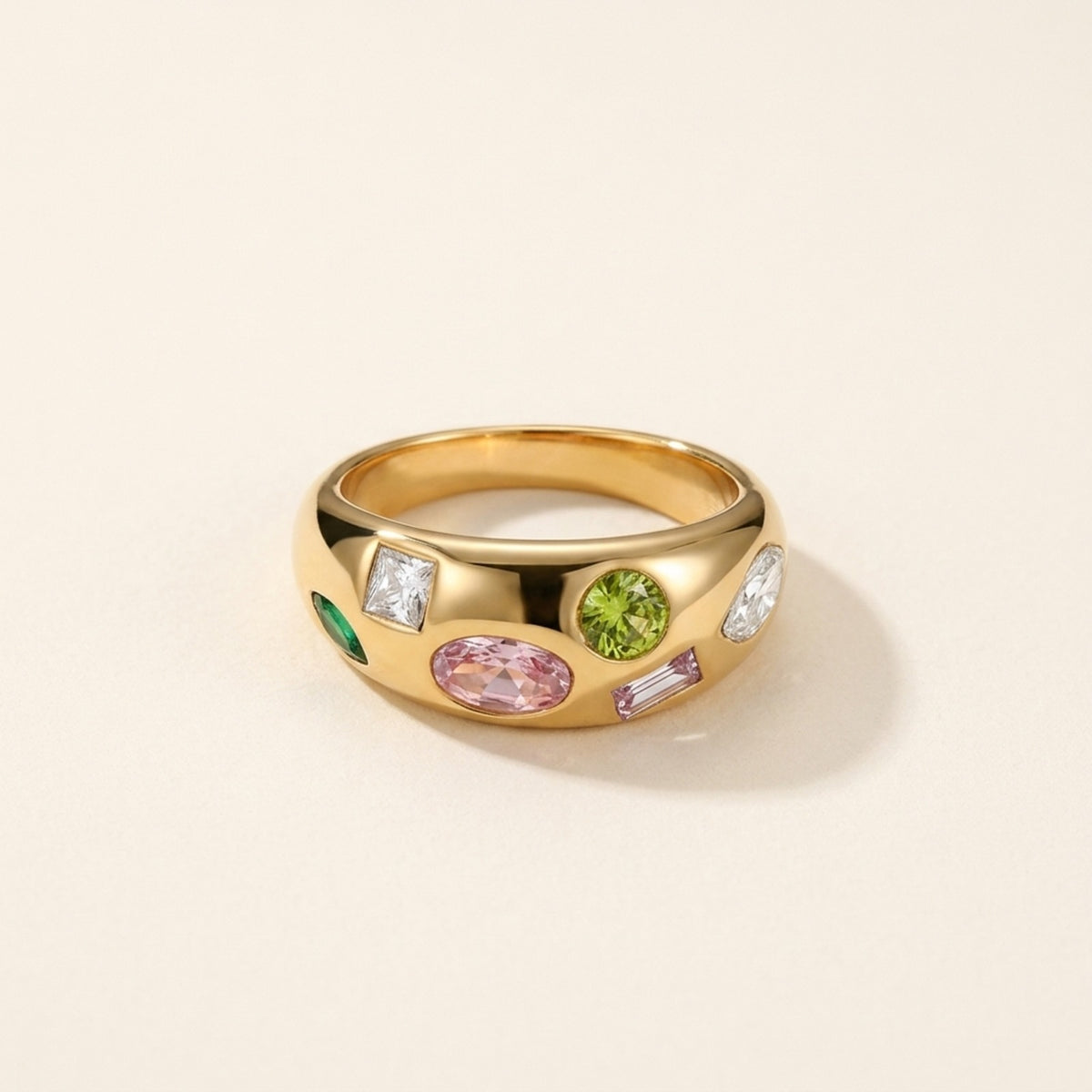 Cairo Multi-Gem Chunky Ring