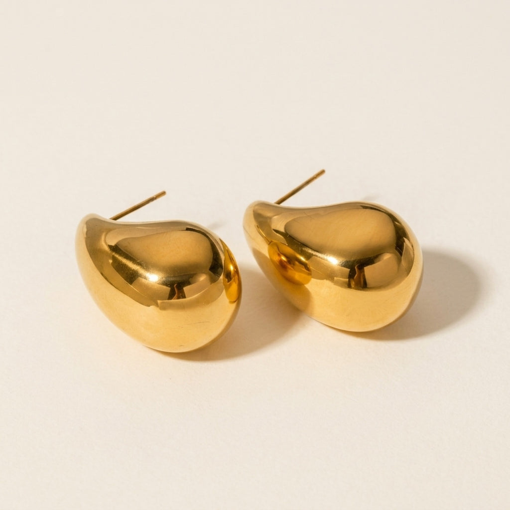 Avelina Golden Teardrop Earrings