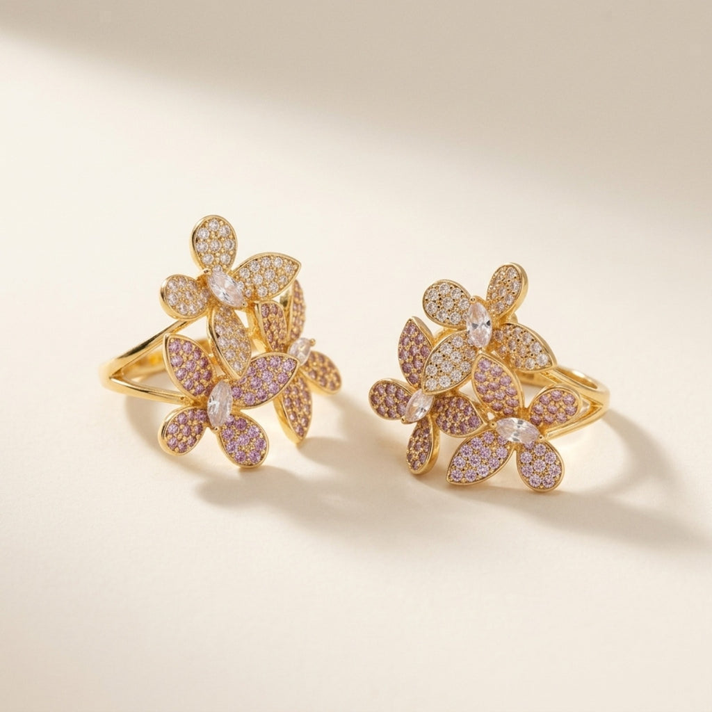 Kyoto Triple Flower Ring
