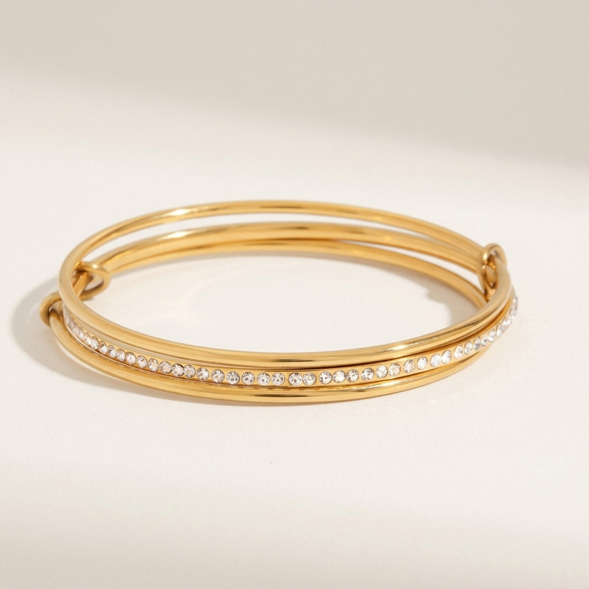 Bali Crossover Inlaid Zircon Bracelet
