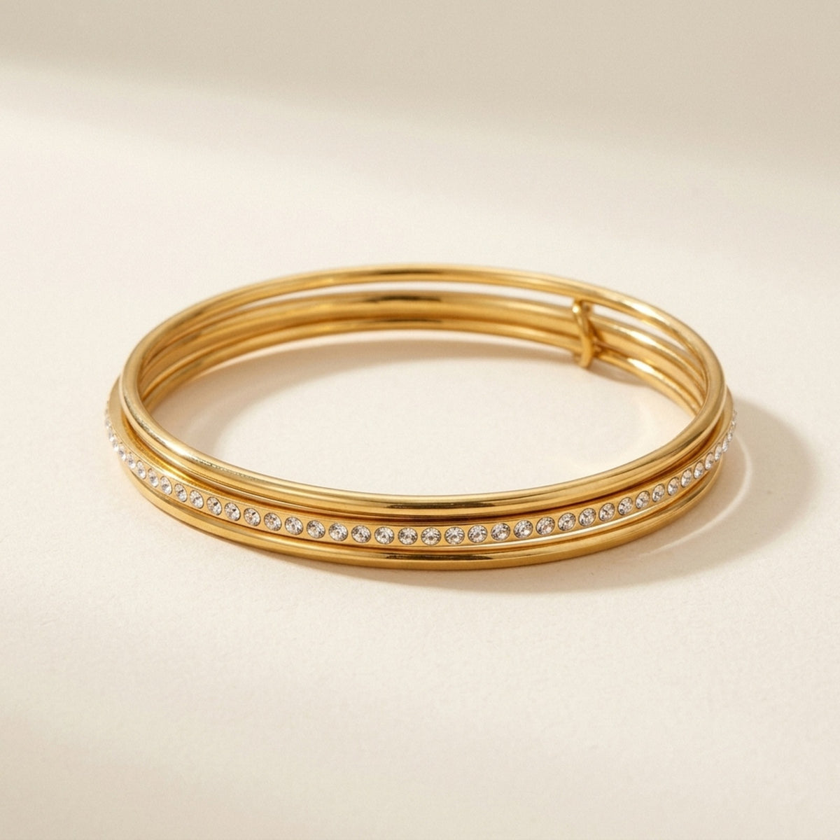 Bali Crossover Inlaid Zircon Bracelet