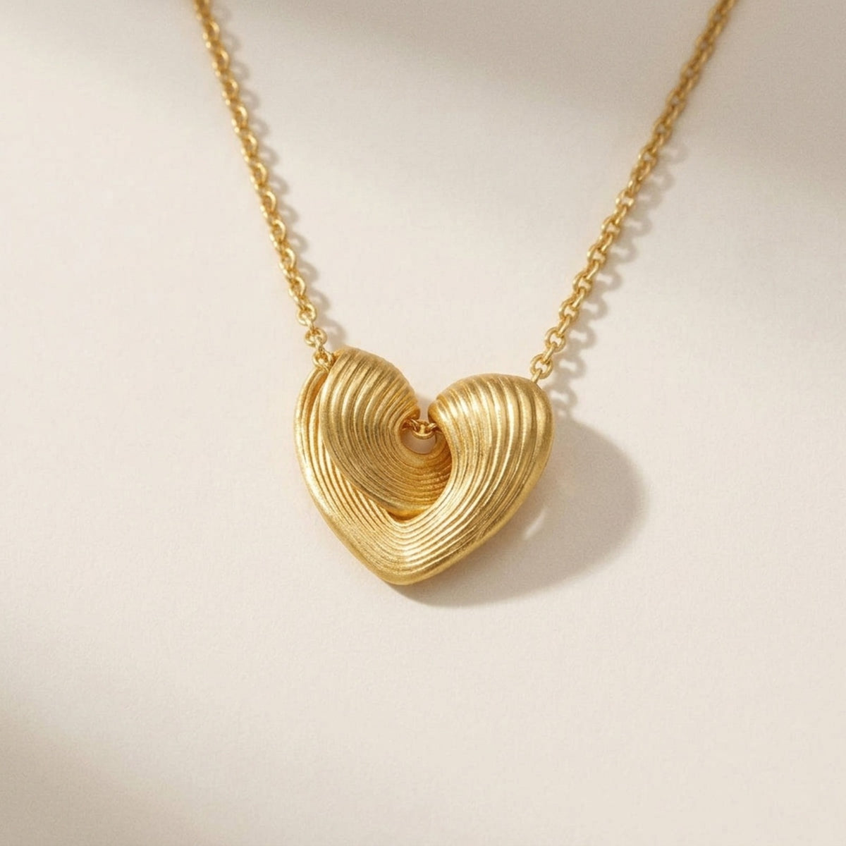Odessa Swirl Heart Pendant Necklace