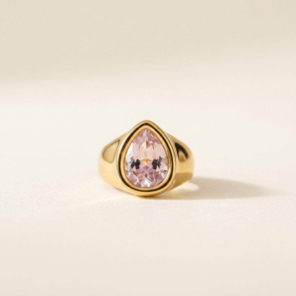 Loimata Teardrop Crystal Ring