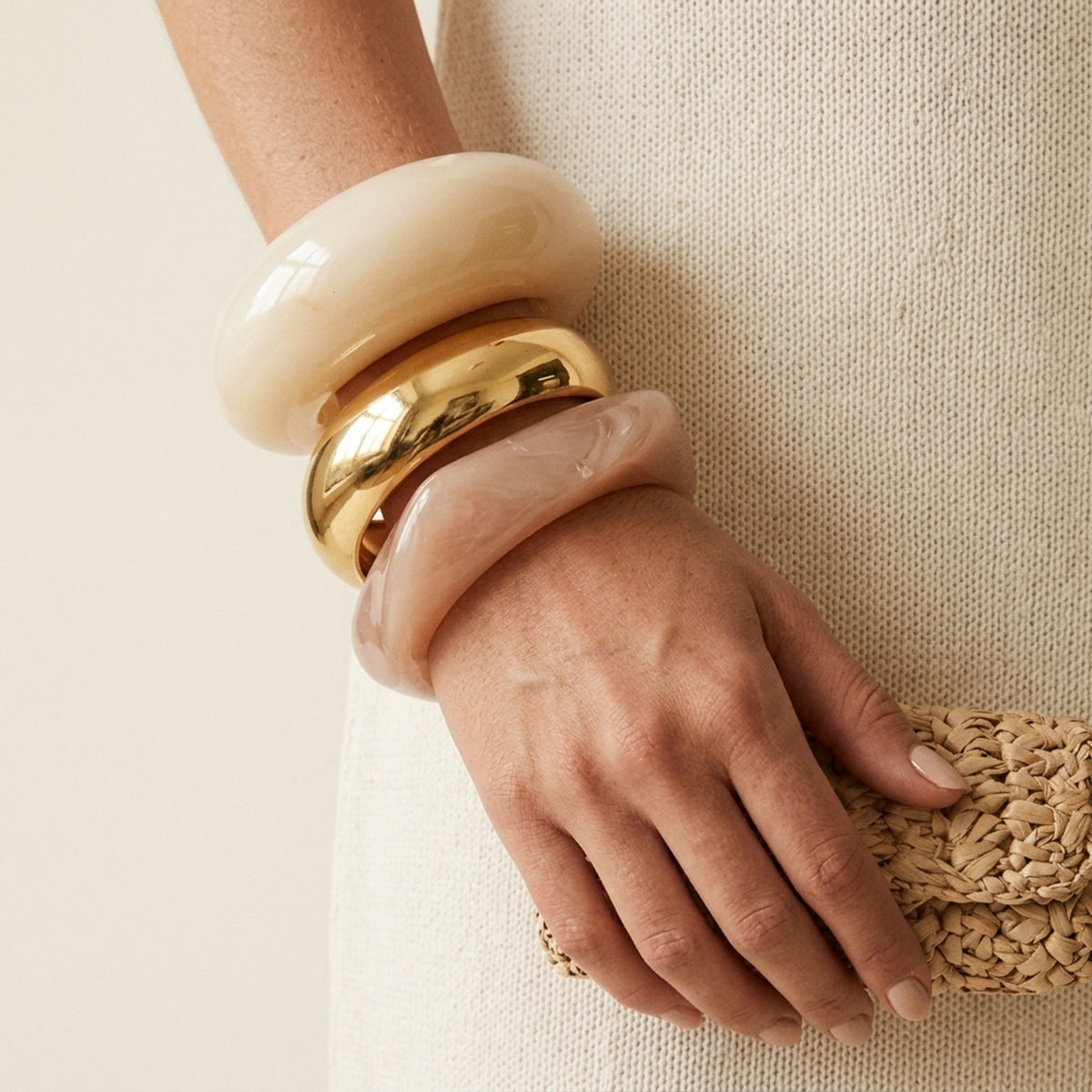 Jenna 3 Piece Chunky Resin Bracelet Set