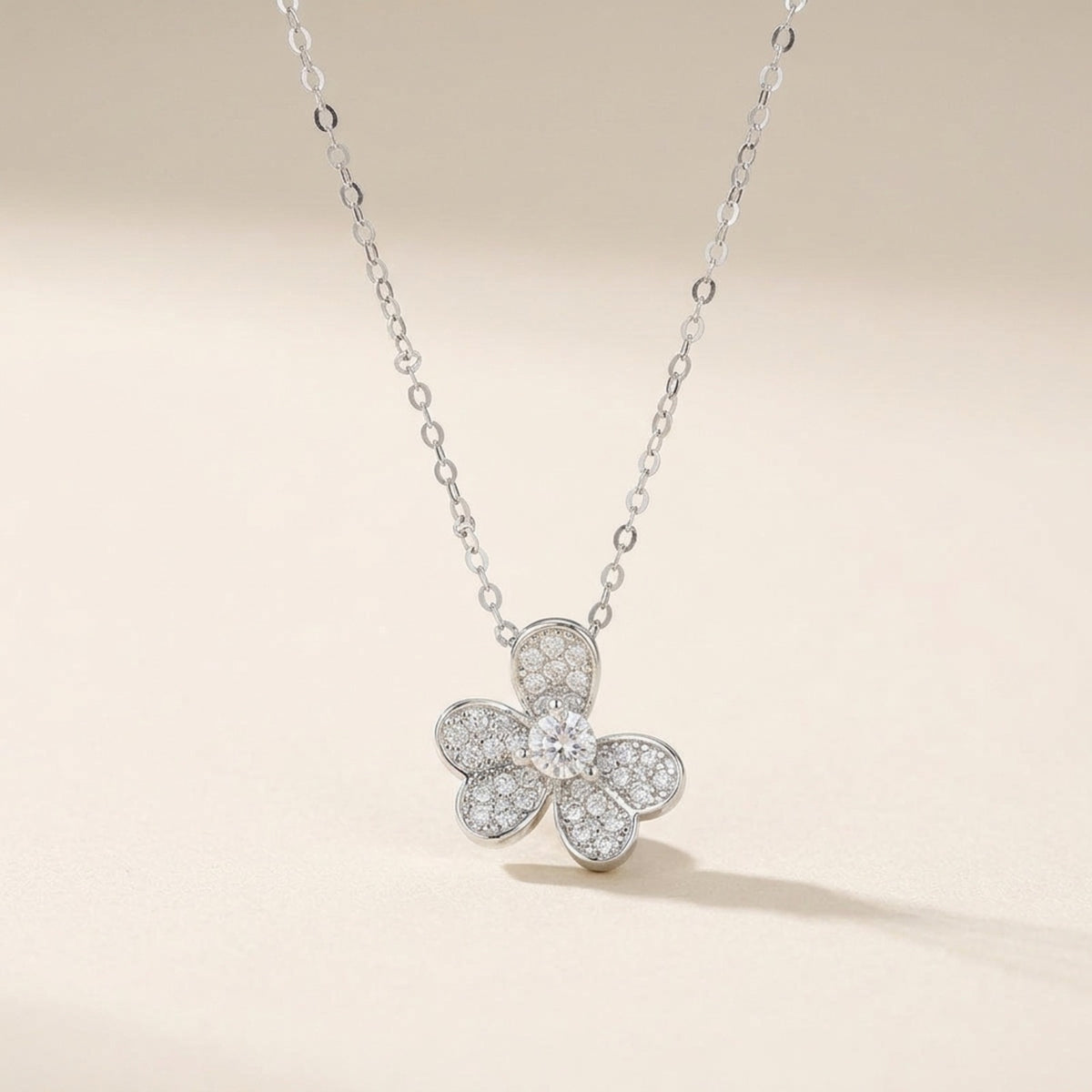Manama Three Leaf Clover Pendant Necklace