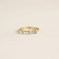 Mazikeen Blue Four Petal Flower Ring