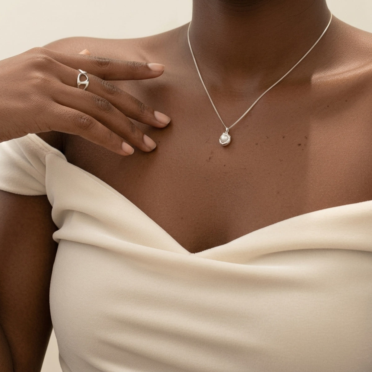 Graz Pearl Encased Pendant Necklace