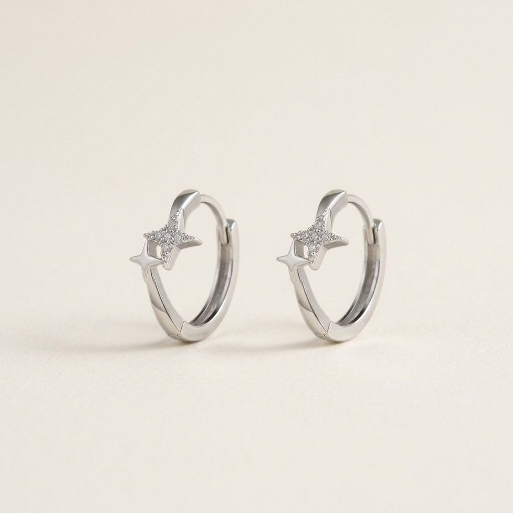 Lumiere Star Hoop Earrings