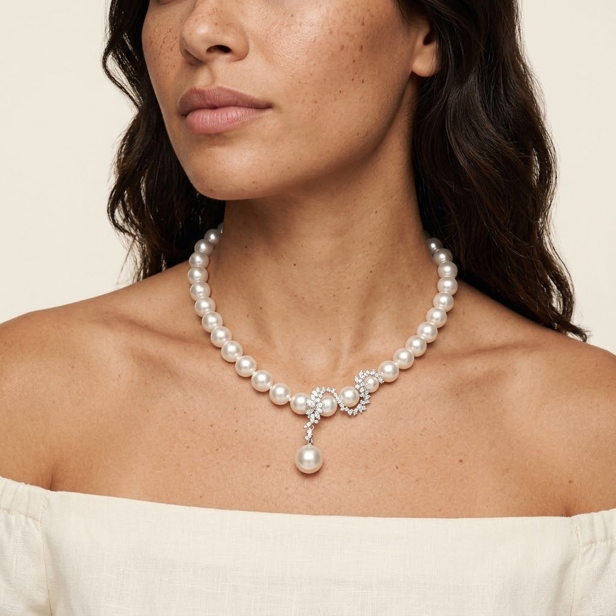 Margherita Pearl Drop Necklace