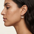 Perla Double Pearl Hoops