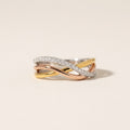 Havana Crisscross Crystal Band Ring