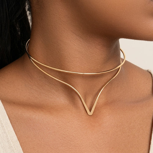 Amalfi V-Shaped Choker Necklace