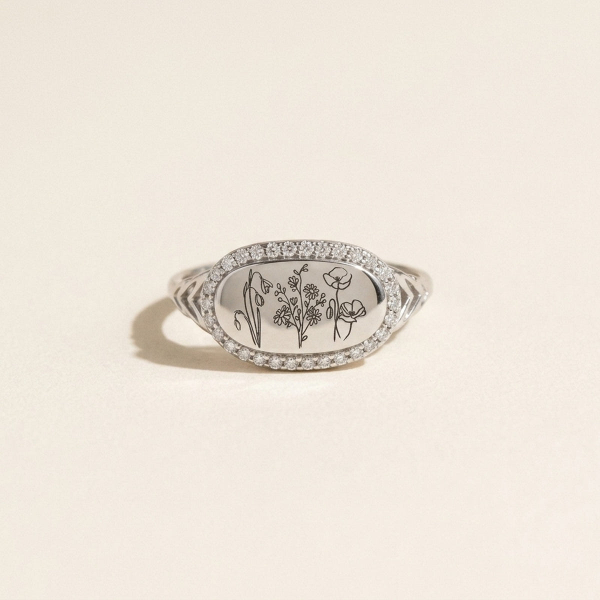 Capucine Flower Epoxy Signet Ring