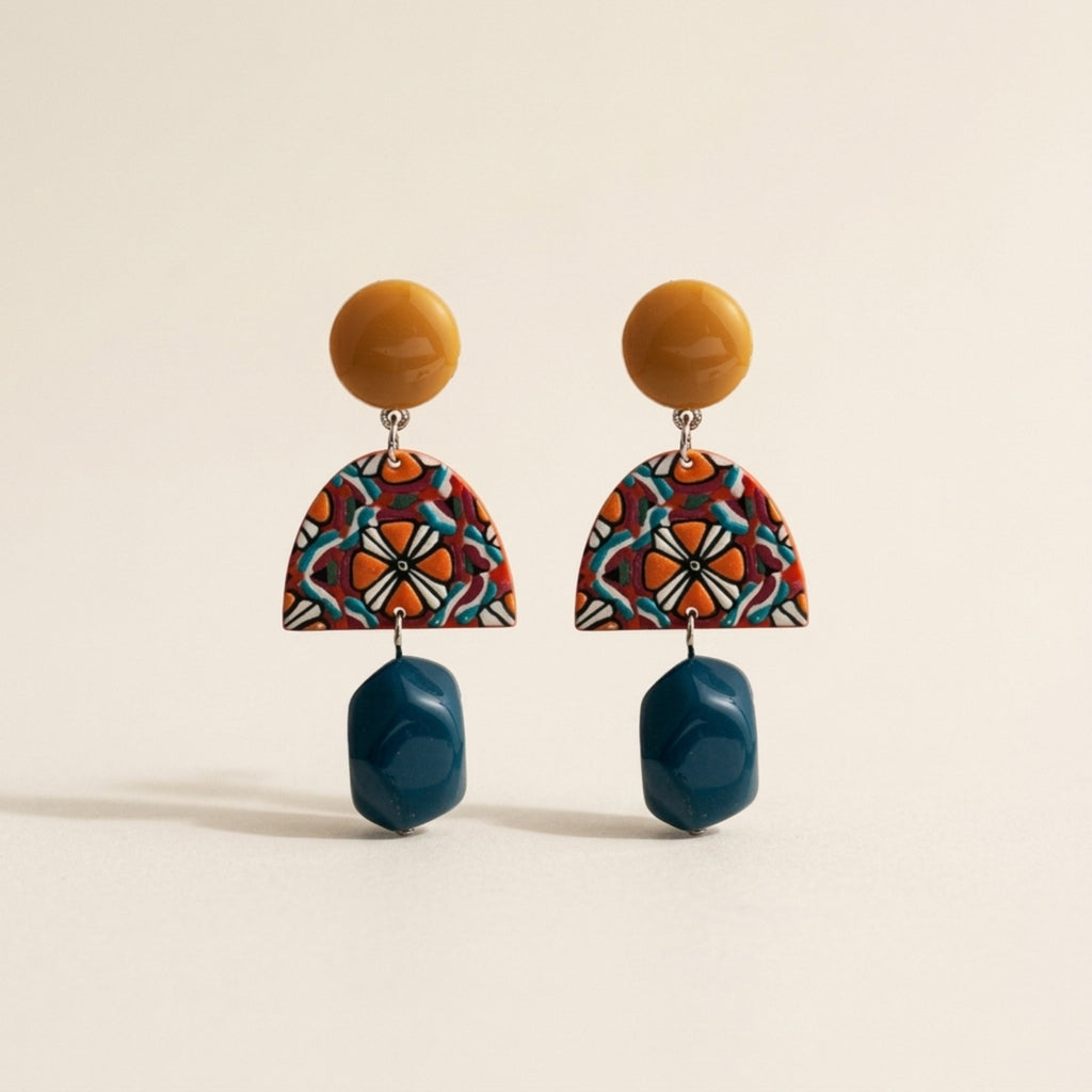 Aztec Drop Earrings
