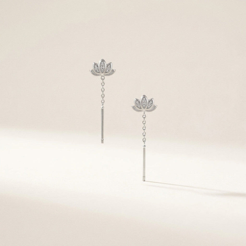 Minami Lotus Drop Earrings
