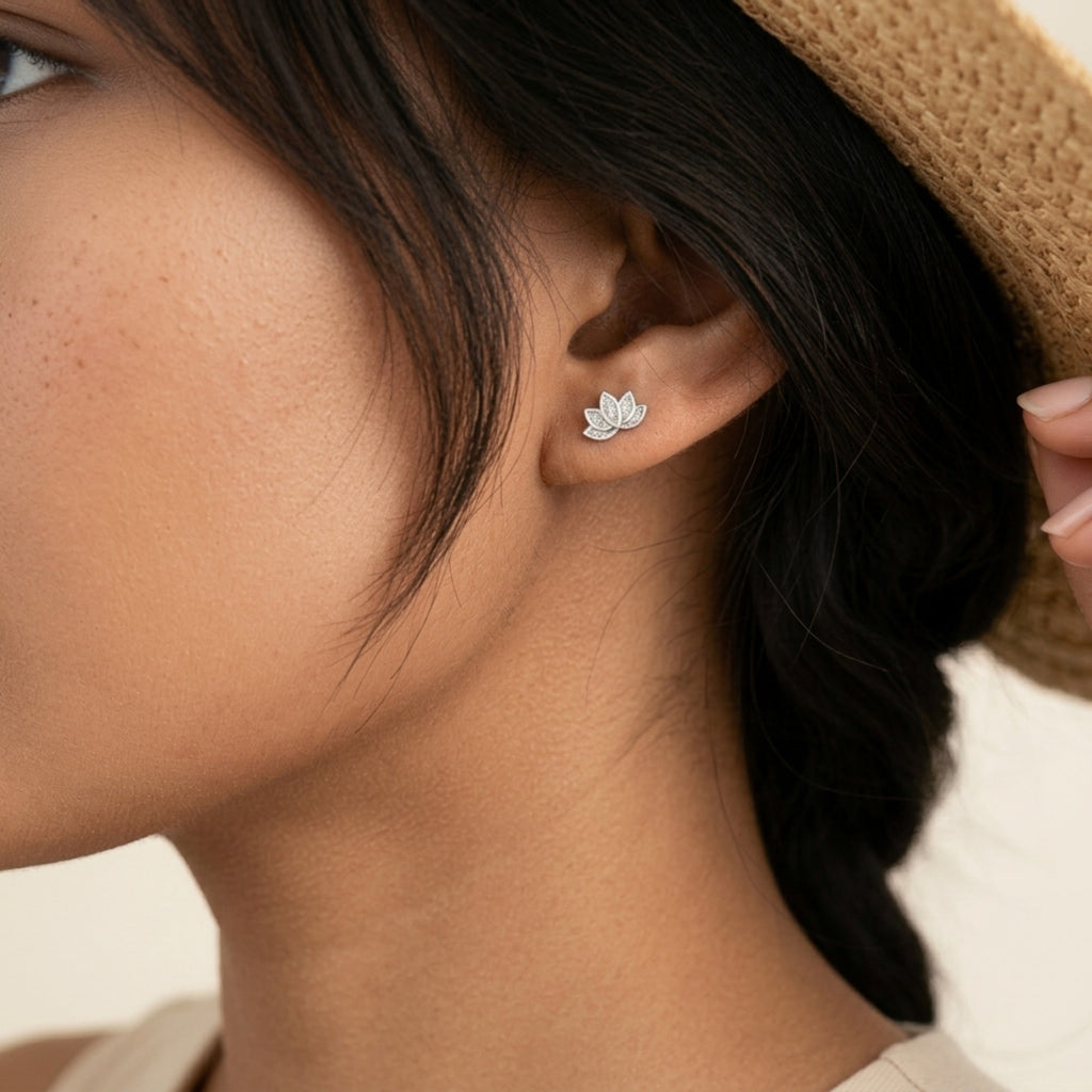 Cora Lotus Stud Earrings