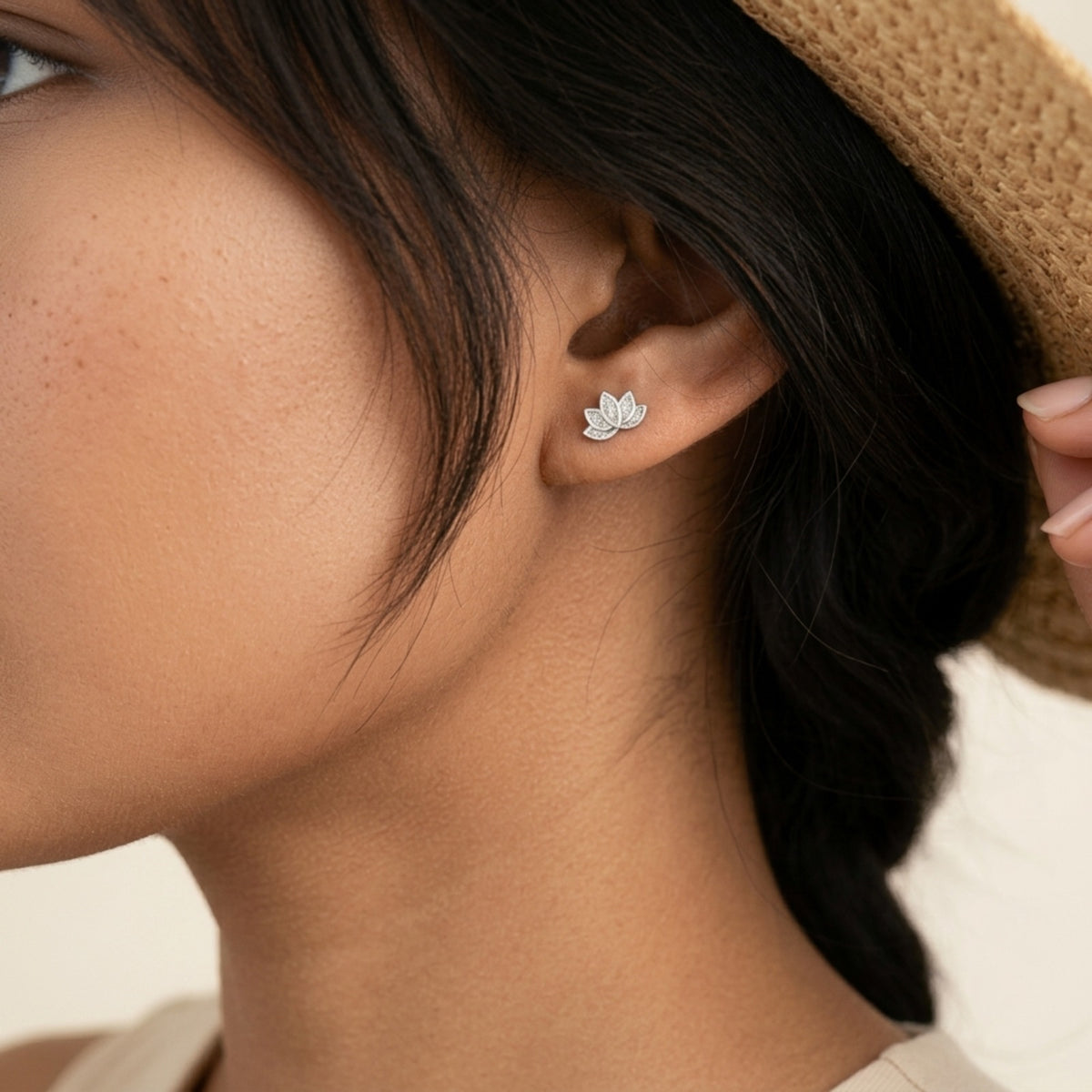 Cora Lotus Stud Earrings