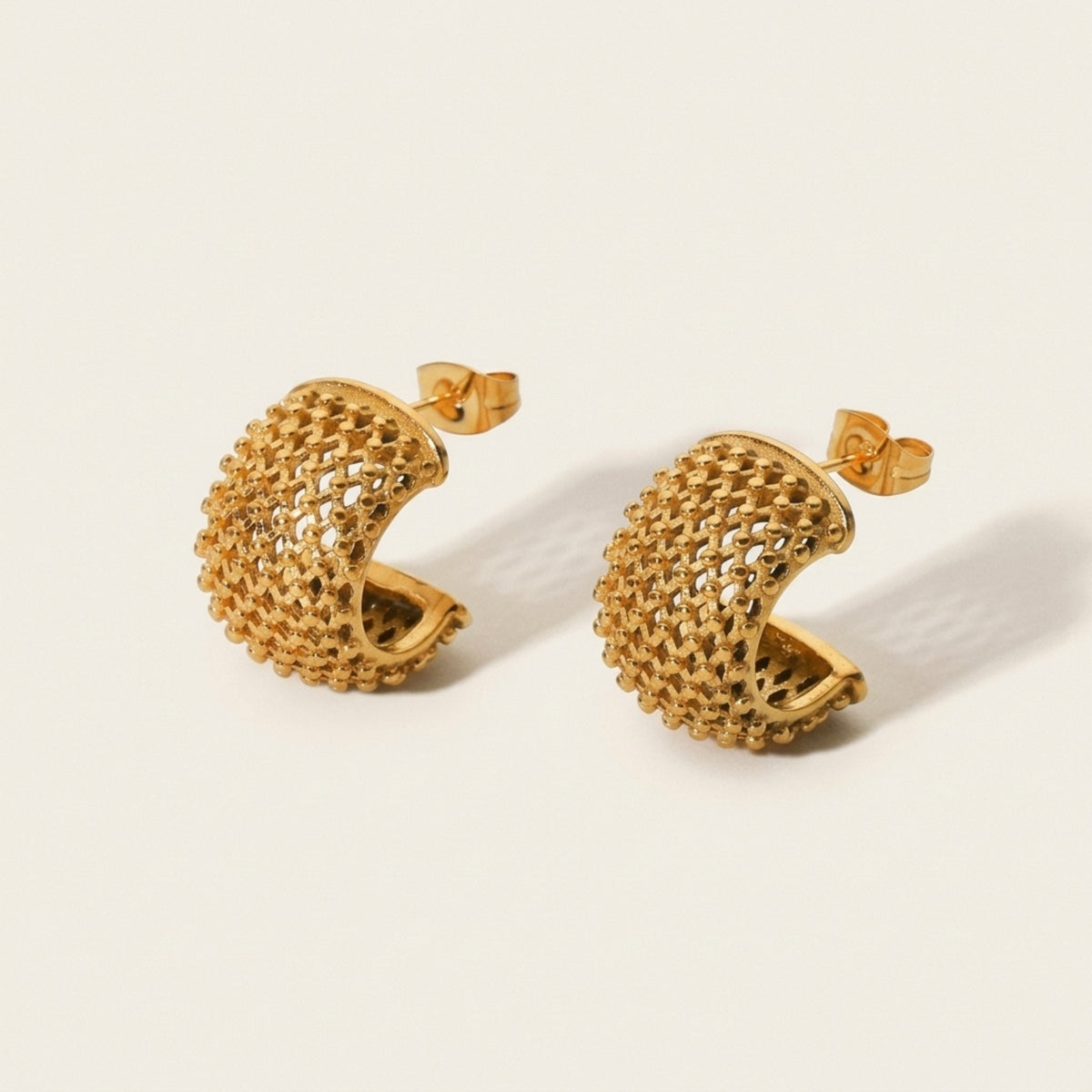 Cannes Mesh C-Hoop Earrings