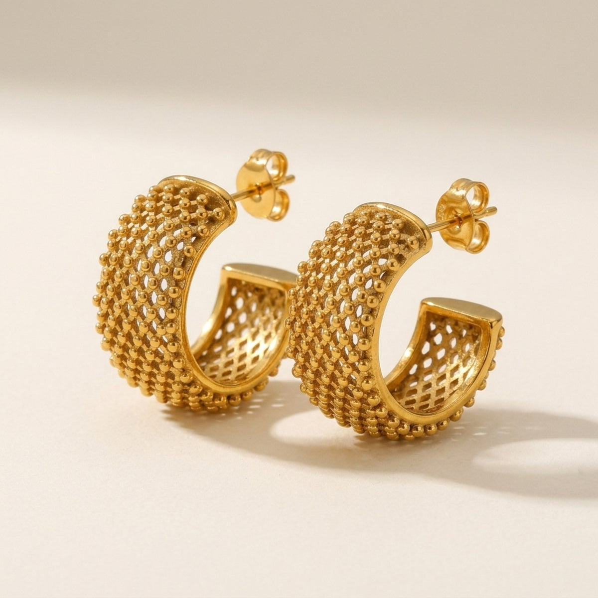 Cannes Mesh C-Hoop Earrings