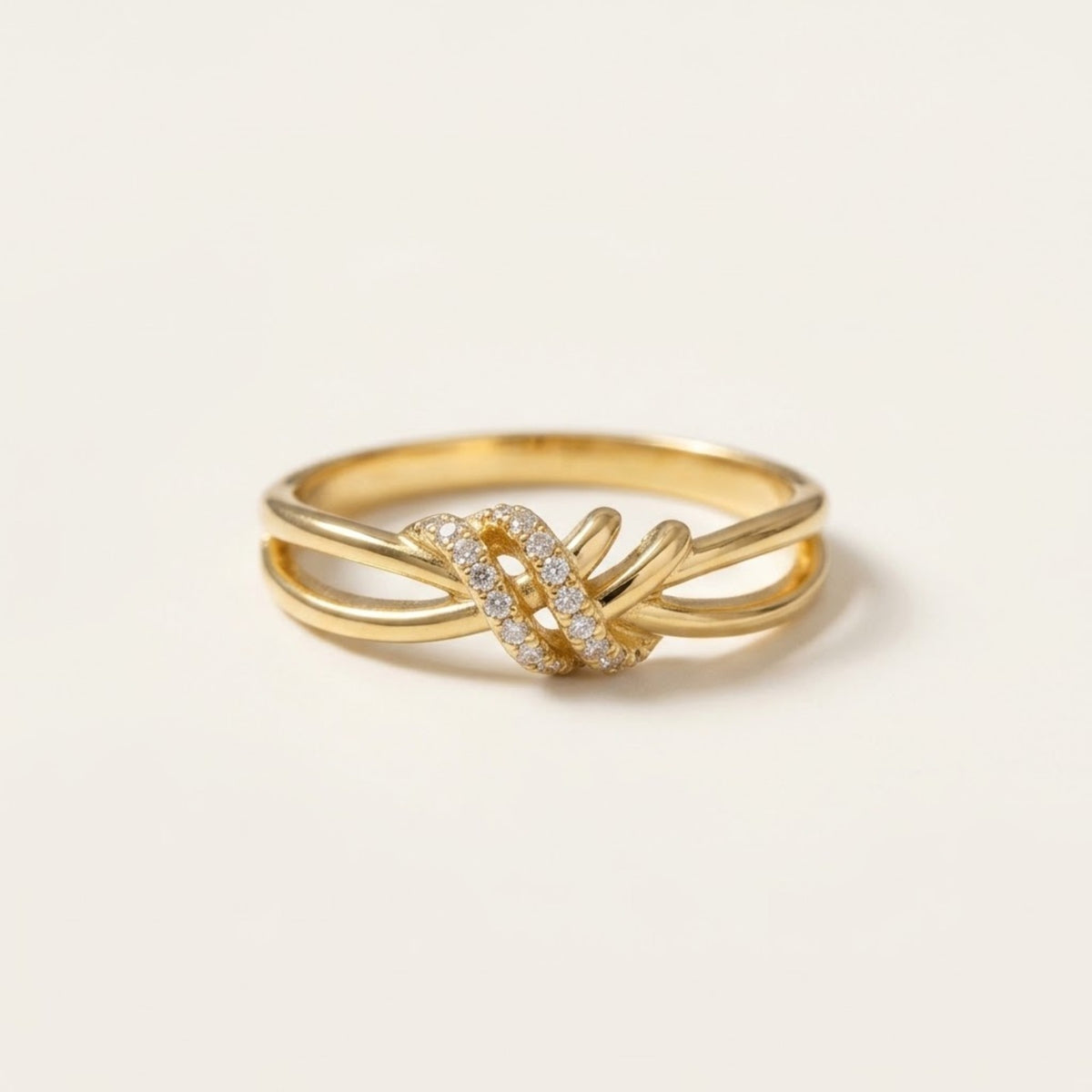 Oriana Inlaid Wrapped Knot Ring