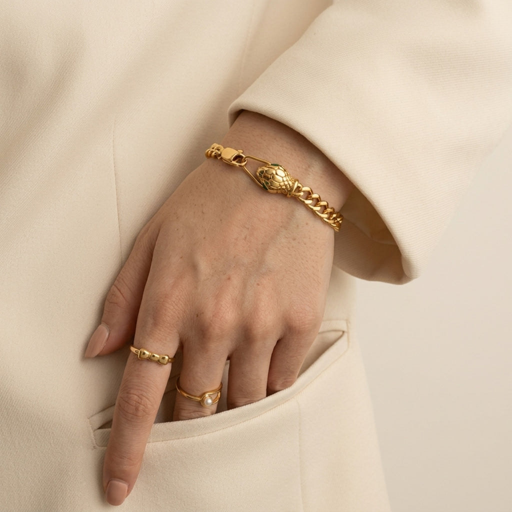 Elysia Snake-Head Bracelet