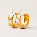 Prague Ring Shape C-Hoop Earrings