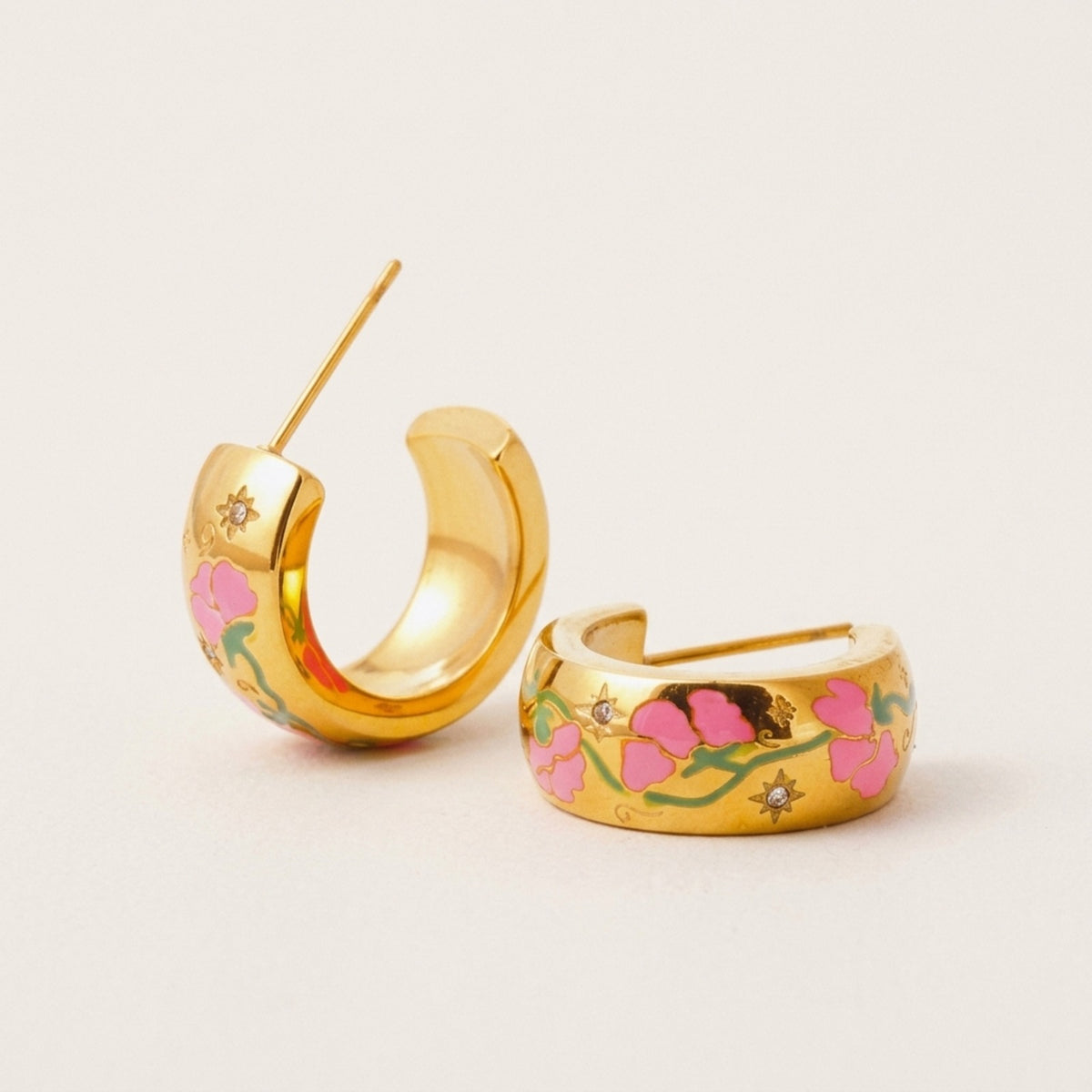 Prague Ring Shape C-Hoop Earrings