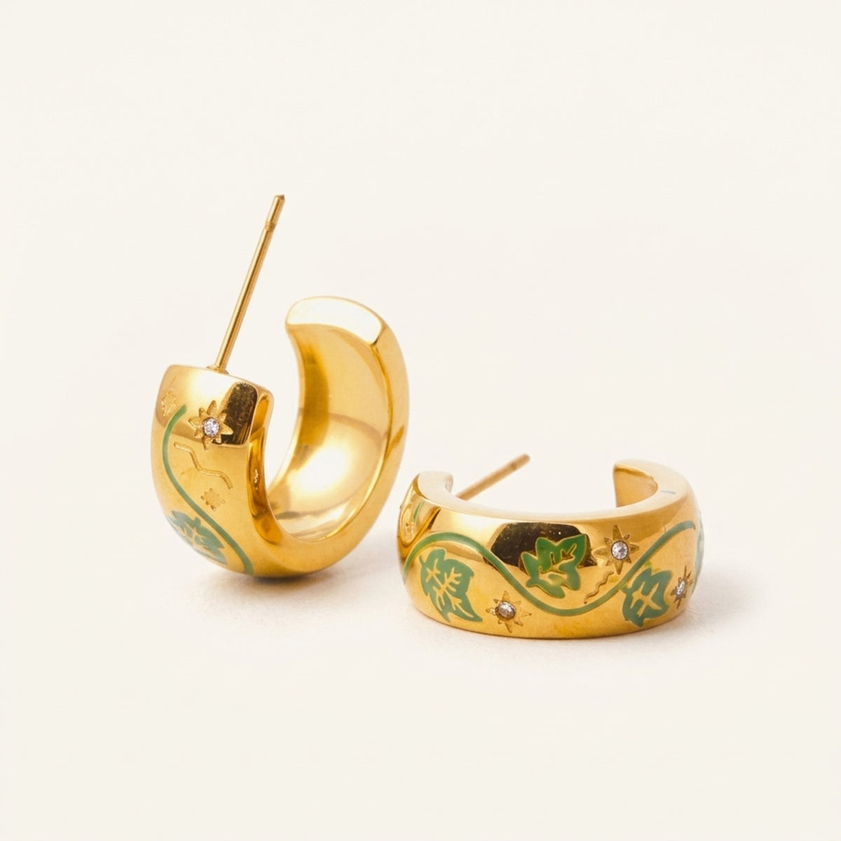 Prague Ring Shape C-Hoop Earrings