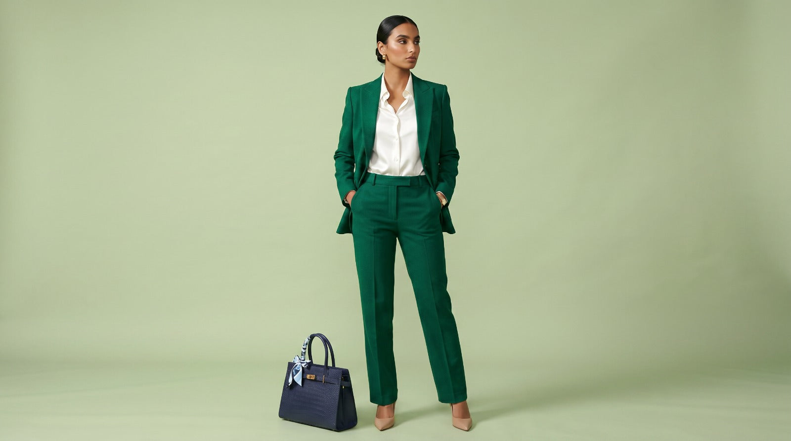 Yelena Crocodile Embossed Handbag