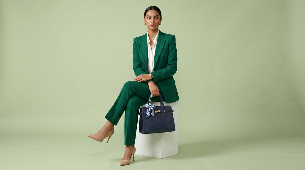 Yelena Crocodile Embossed Handbag