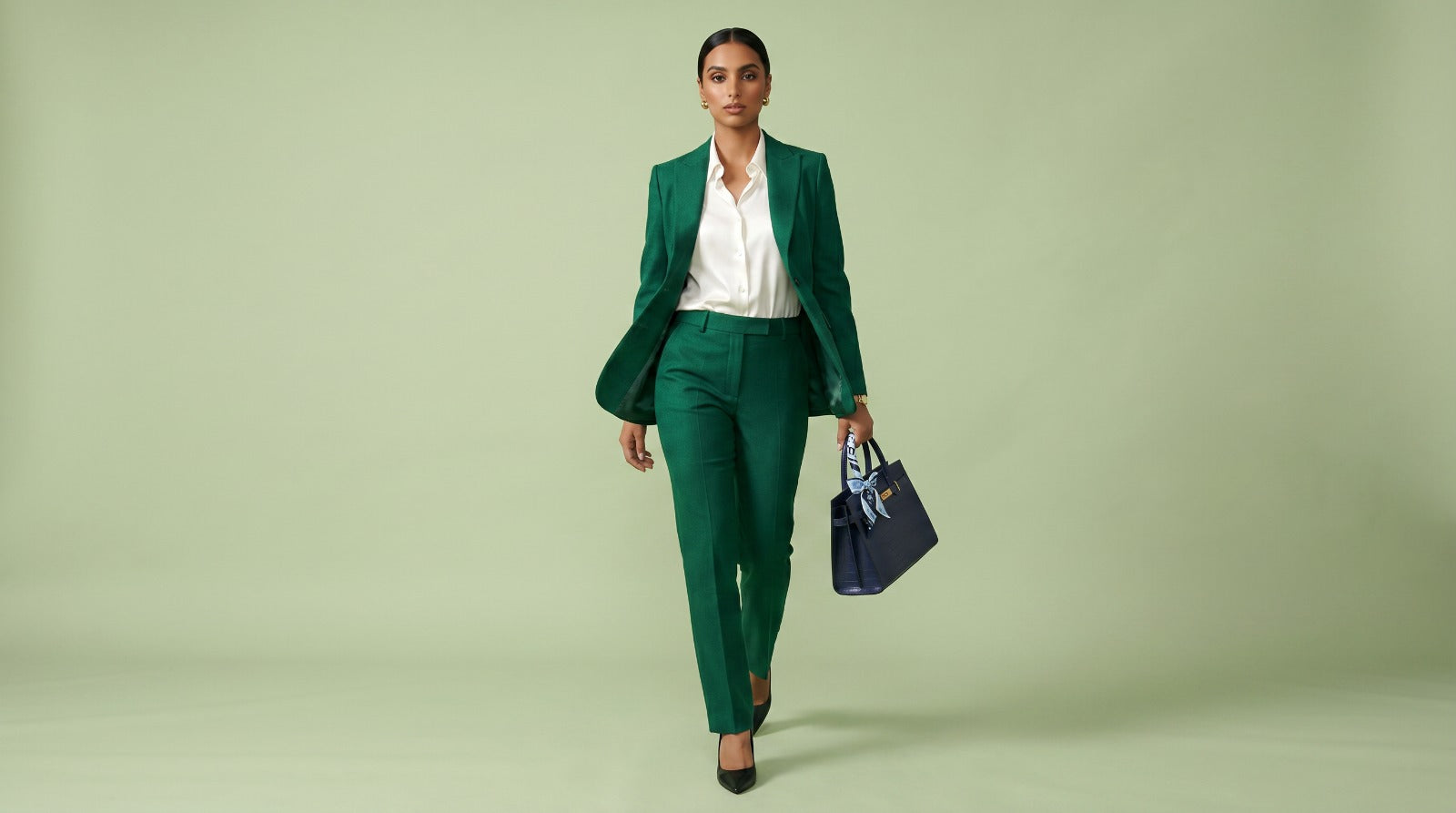 Yelena Crocodile Embossed Handbag
