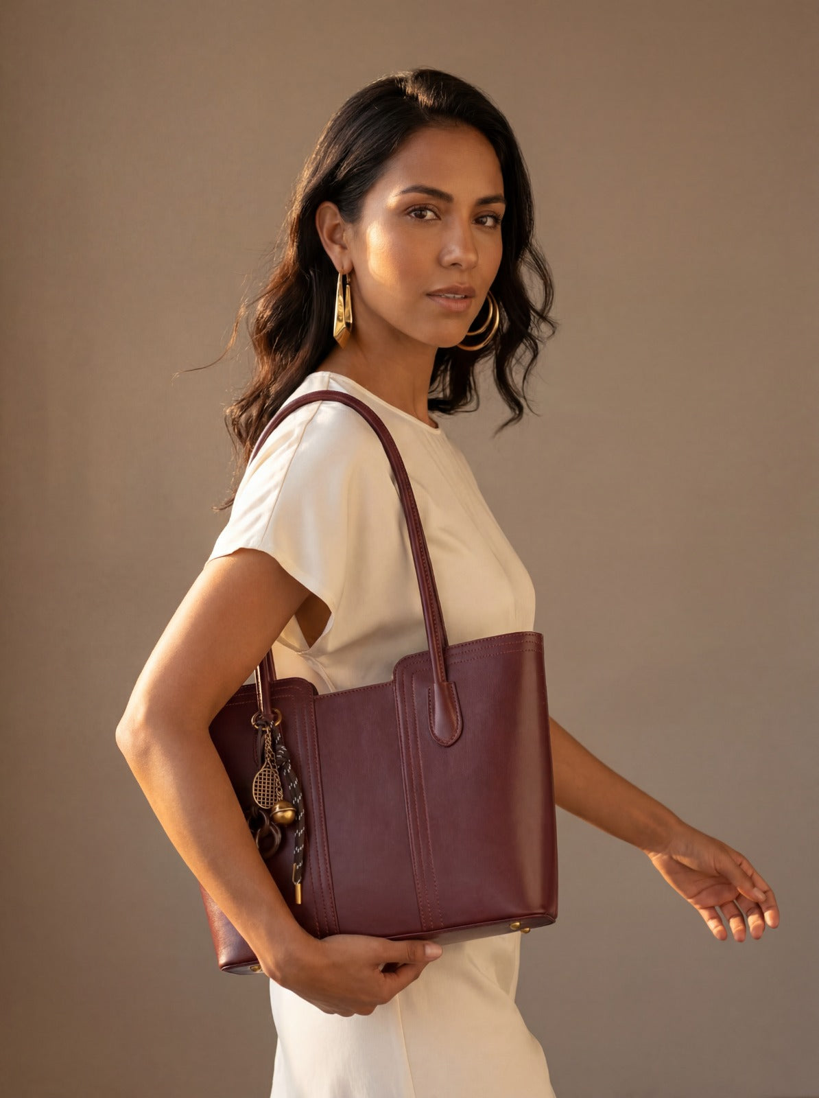 Ayame Leather Tote Bag