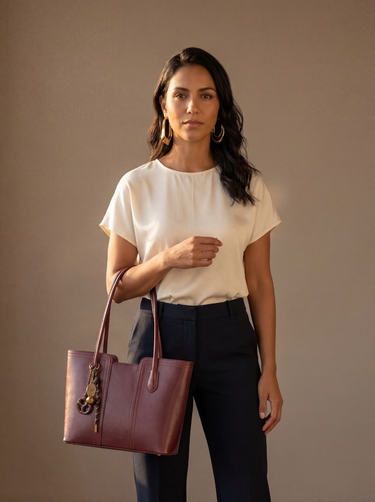 Ayame Leather Tote Bag
