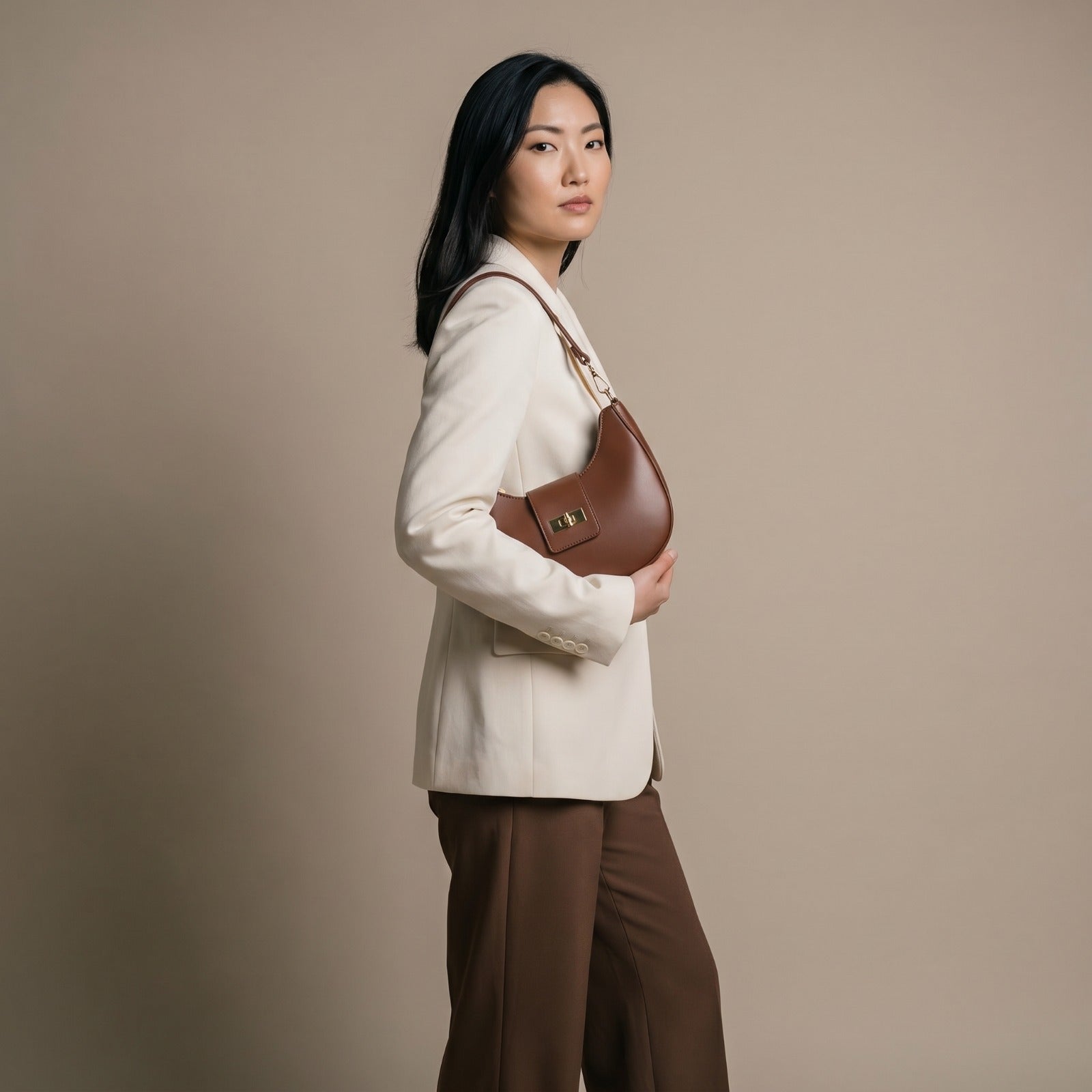 Arabella Buckle Shoulder Bag