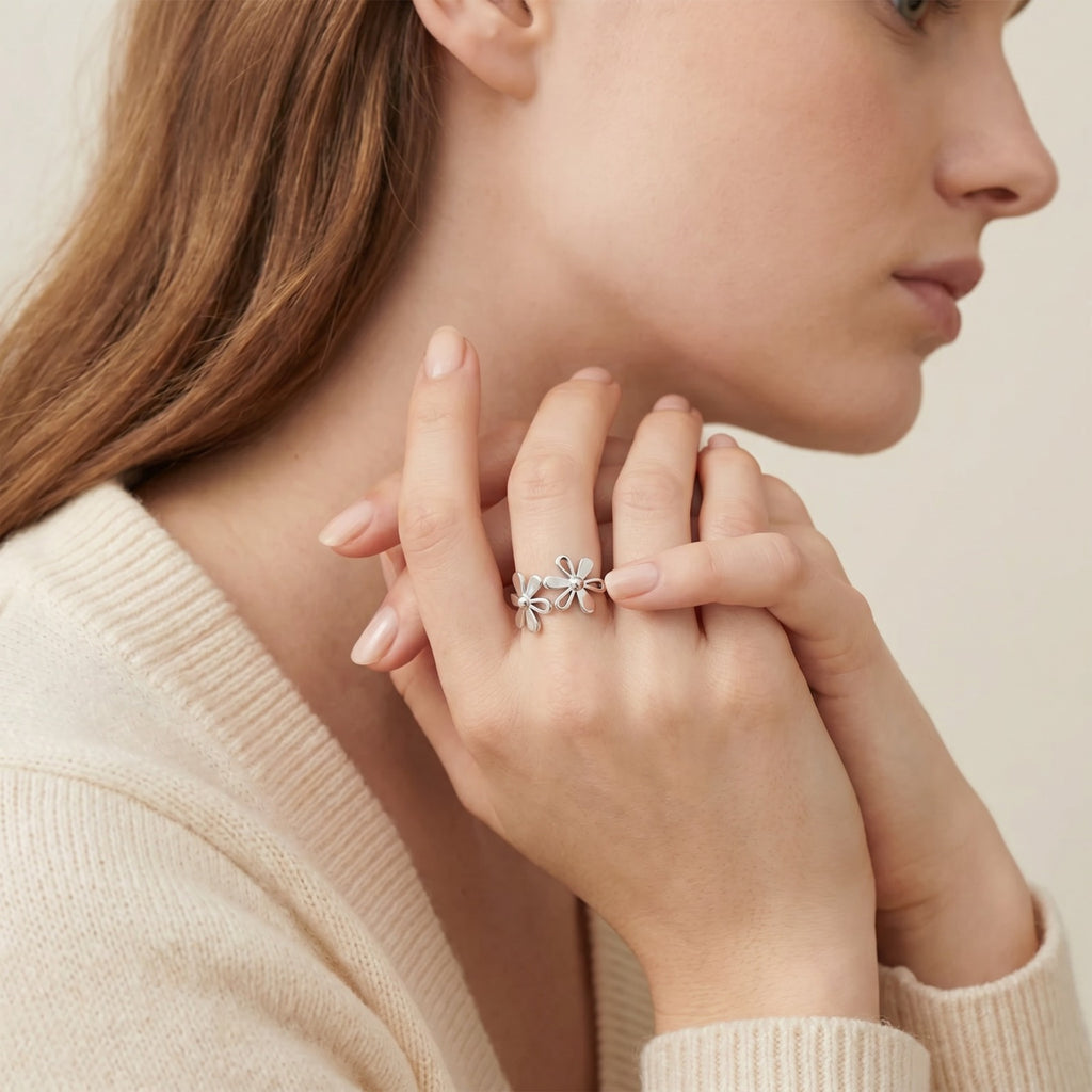 Yoko Flower Open Ring