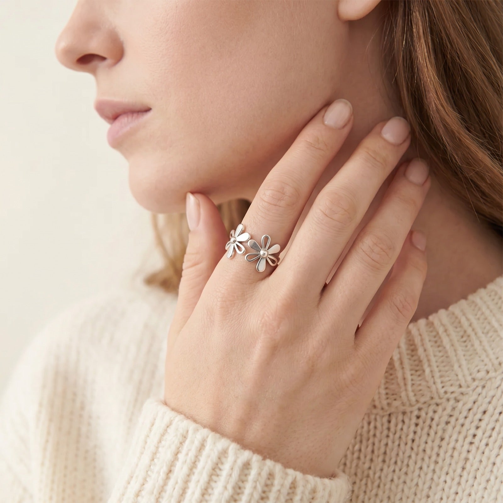 Yoko Flower Open Ring