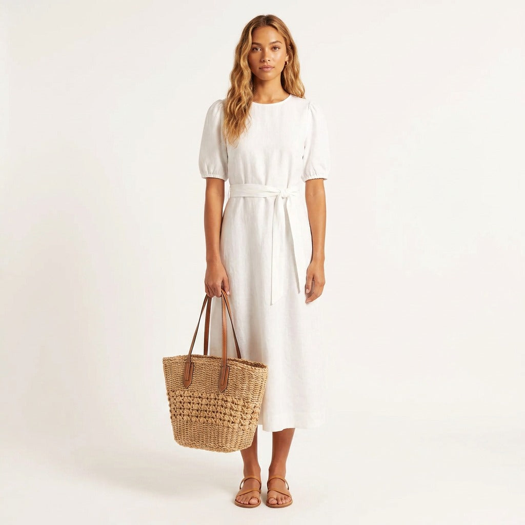 Dara Woven Straw Shoulder Bag