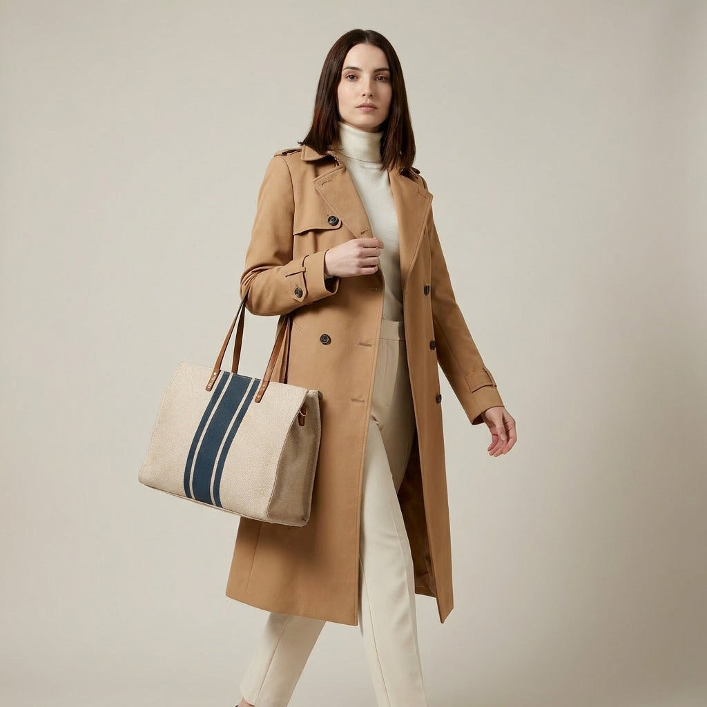 Tasha Striped Tote Bag