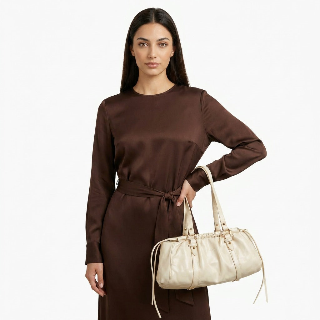 Hestia Ruched Shoulder Bag