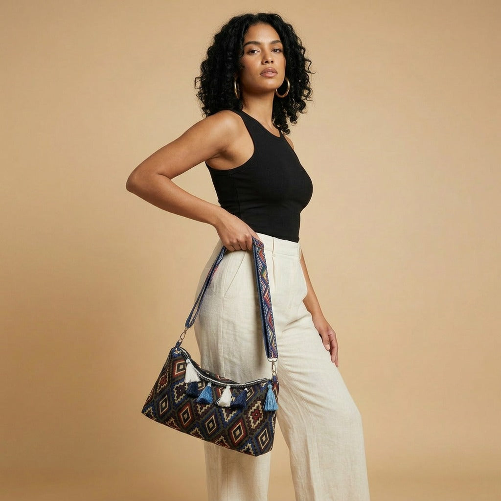Thatta Tassel Adjustable Strap Shoulder Bag