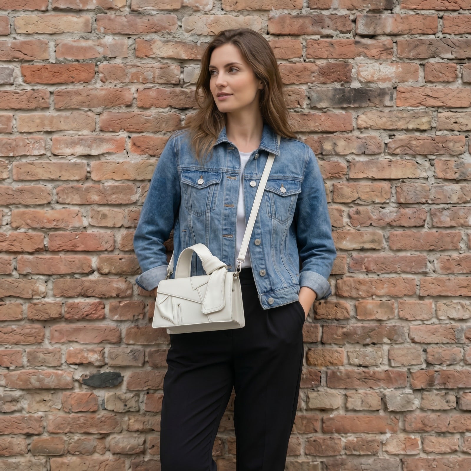 Mazarine Denim Patchwork Crossbody Bag