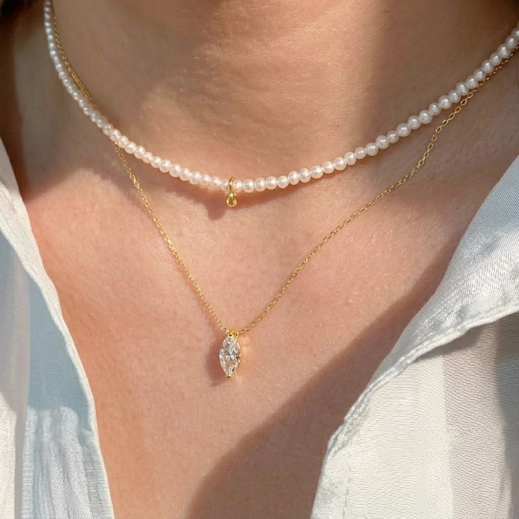 Layla Marquise Pendant Necklace